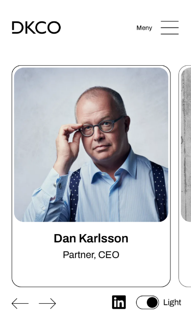 DKCO skärmbild från mobil, kontaktperson 